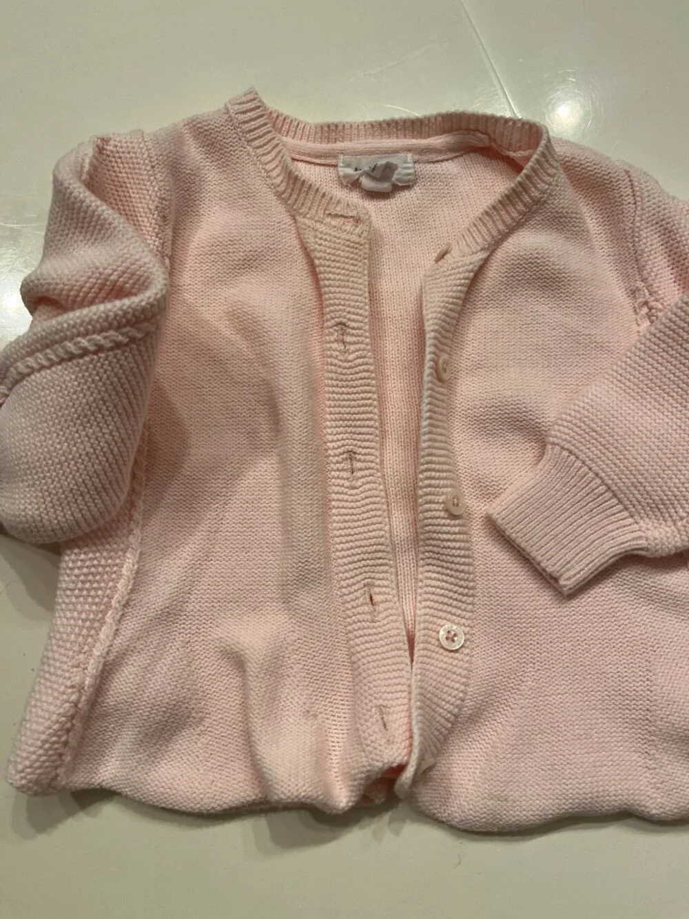 Pink Cotton Cardigan for a Baby Girls 12 18M Button Front by Angel Dear